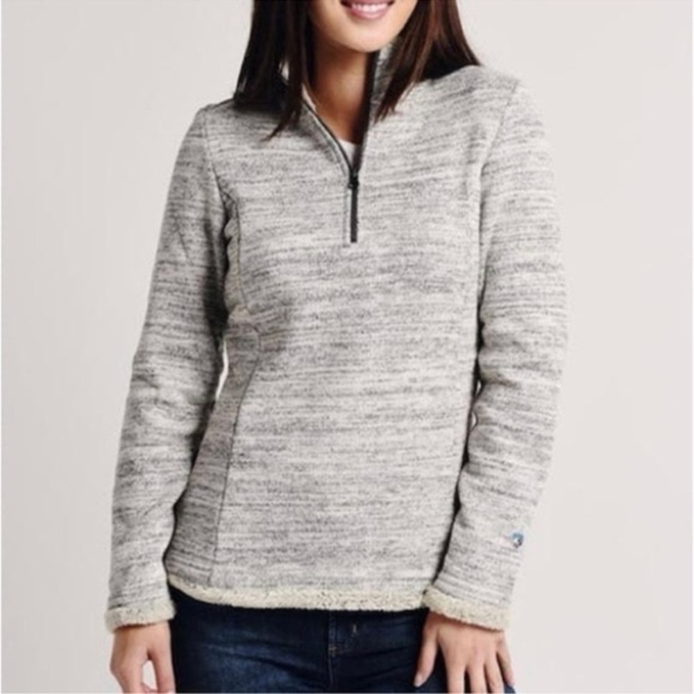 Kuhl Women’s Alaska 1/4 Quarter Zip Fleece Sweatshirt Sweater Small Gray